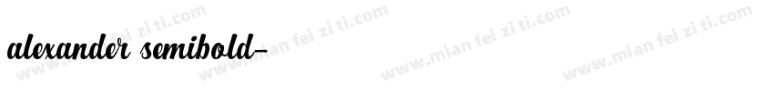 alexander semibold字体转换